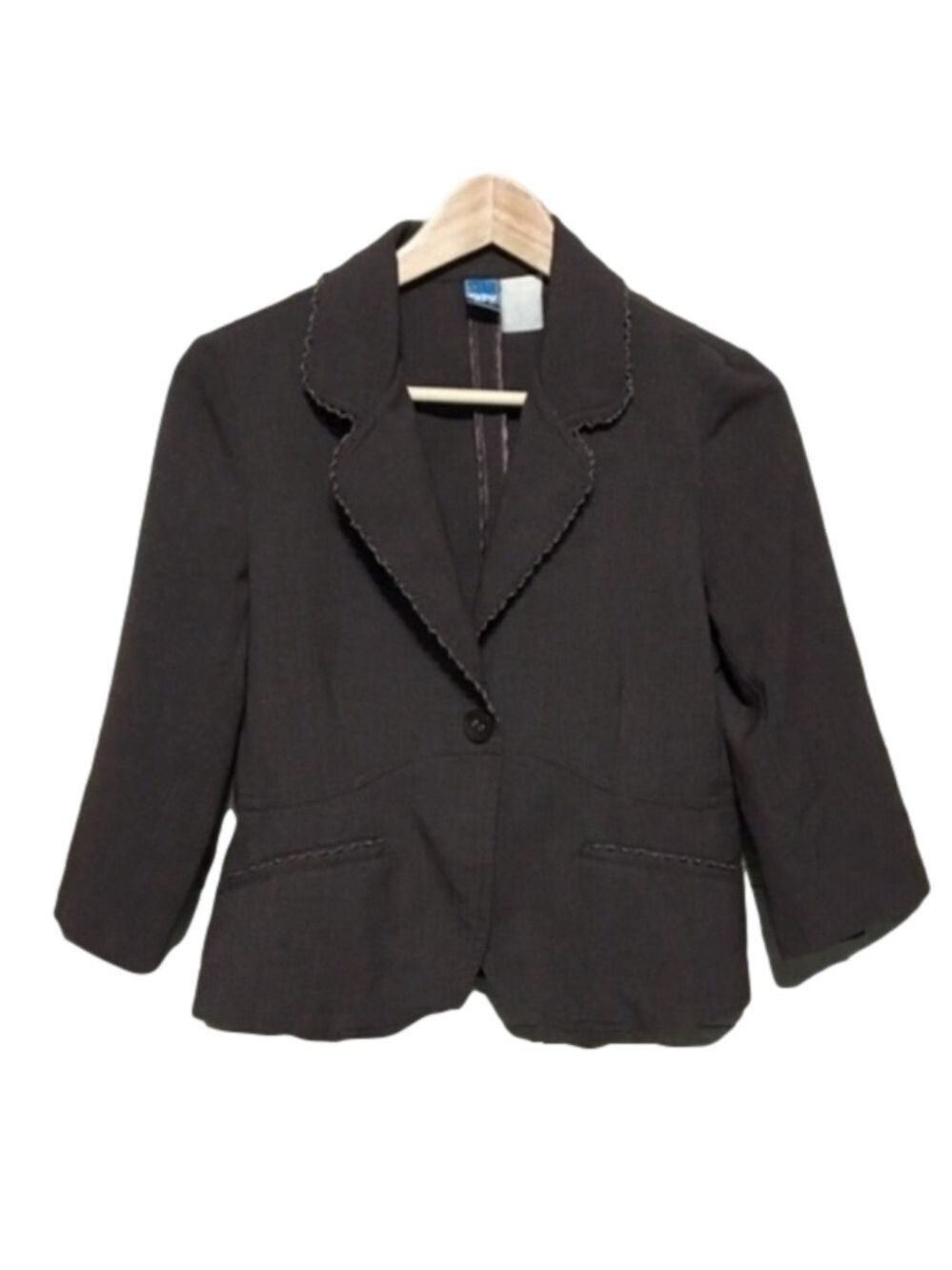 Vintage Star City 3/4 sleeve cropped peplum jacket blazer
